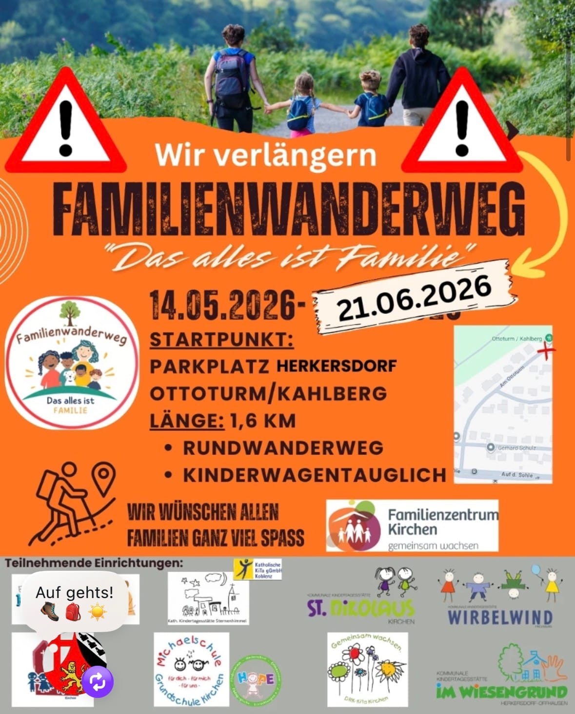Familienwanderweg Herkersdorf-Ottoturm bis 21. Juni 2026 in Kirchen