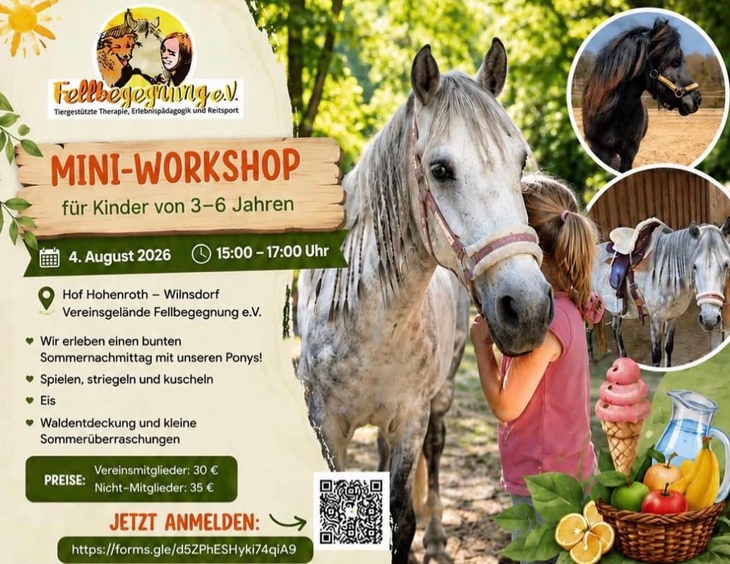 Mini-Workshop für Kinder von 3 bis 6 Jahren in Fellbegegnung e.V. – Hof Hohenroth