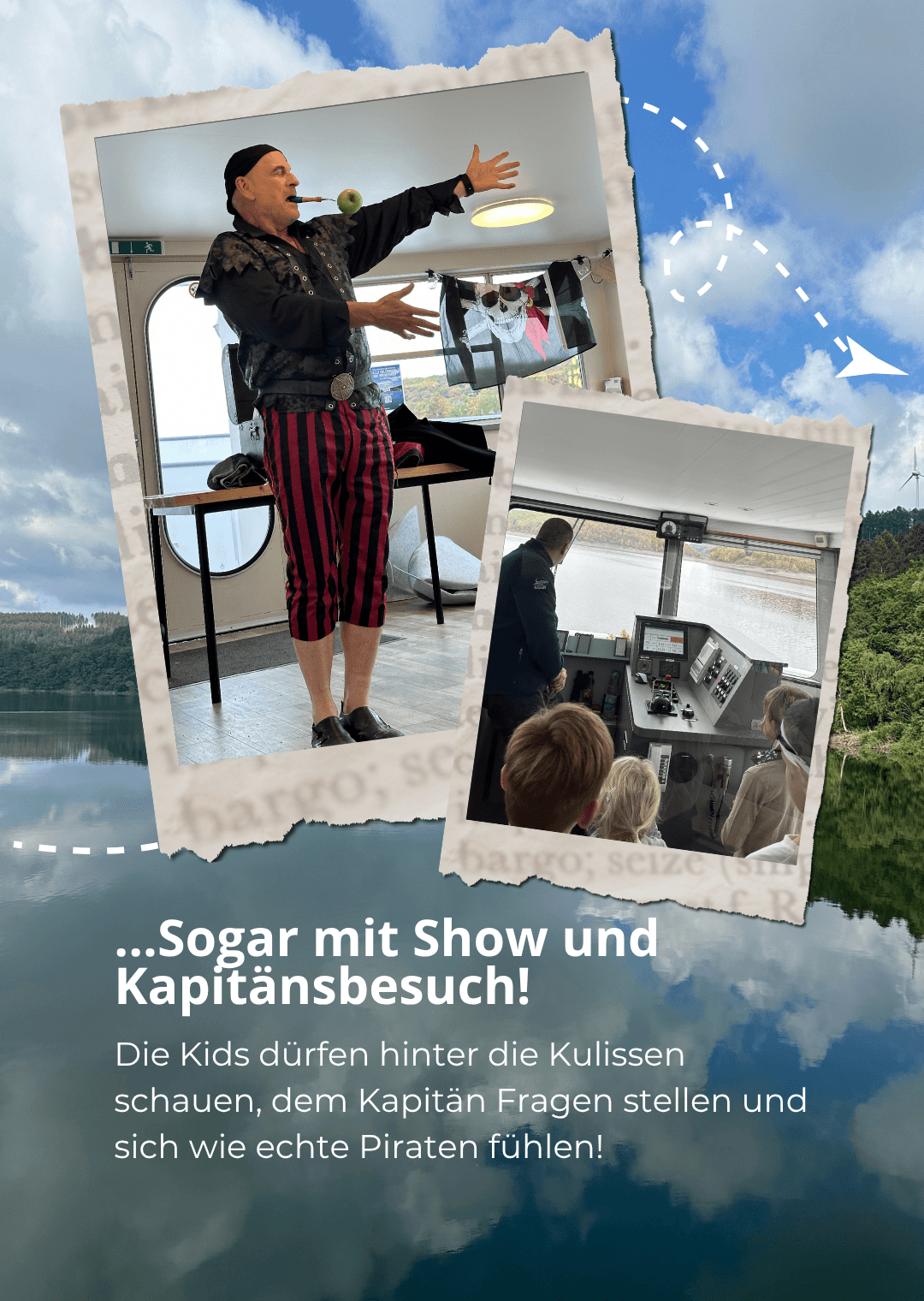 Piratenfahrt auf dem Biggesee in den Ferien in Anlegestelle Talbrücke Olpe (Busparkplatz)