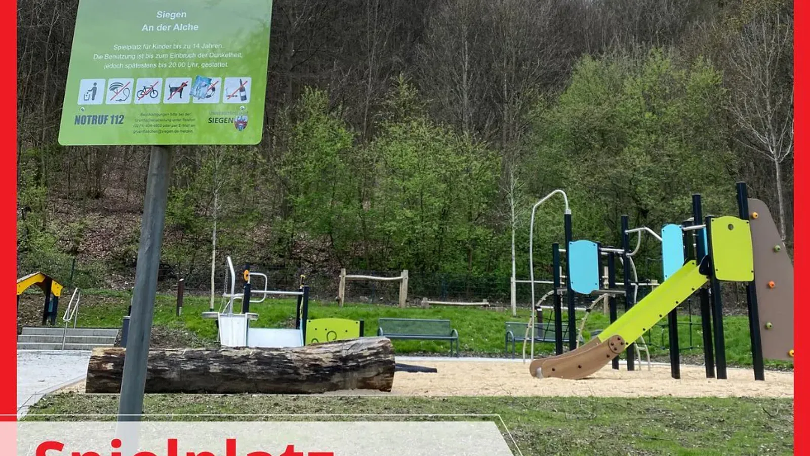 ❤️ Der Spielplatz an der Alche (zwischen Cafe del Sol, Skaterpark und Timberjacks) ist frisch renoviert und endlich wieder offen! 🙌🏼 - Instagram Bild 1