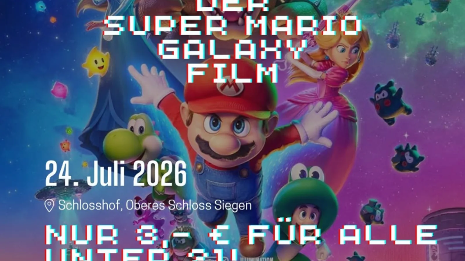 Super Mario Galaxy Film in Oberes Schloss Siegen
