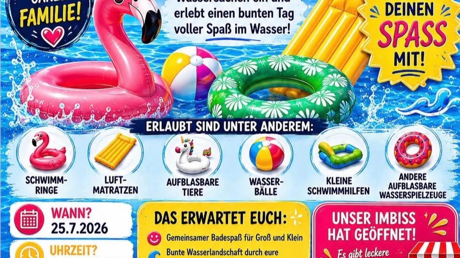 MITBRINGTAG IM FREIZEITBAD MOLZBERG! in Molzbergbad
