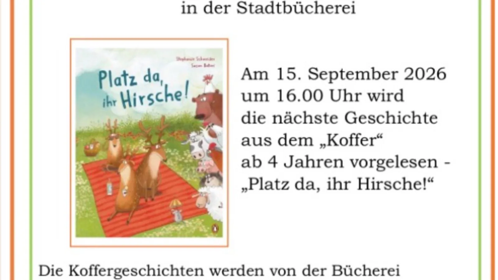 Koffergeschichten in der Stadtbücherei in Stadtbücherei Freudenberg