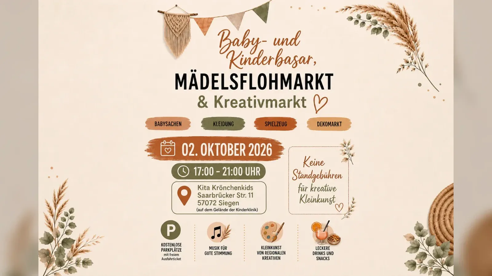 Hero-Bild für Baby- und Kinderbasar, Mädelsflohmarkt & Kreativmarkt