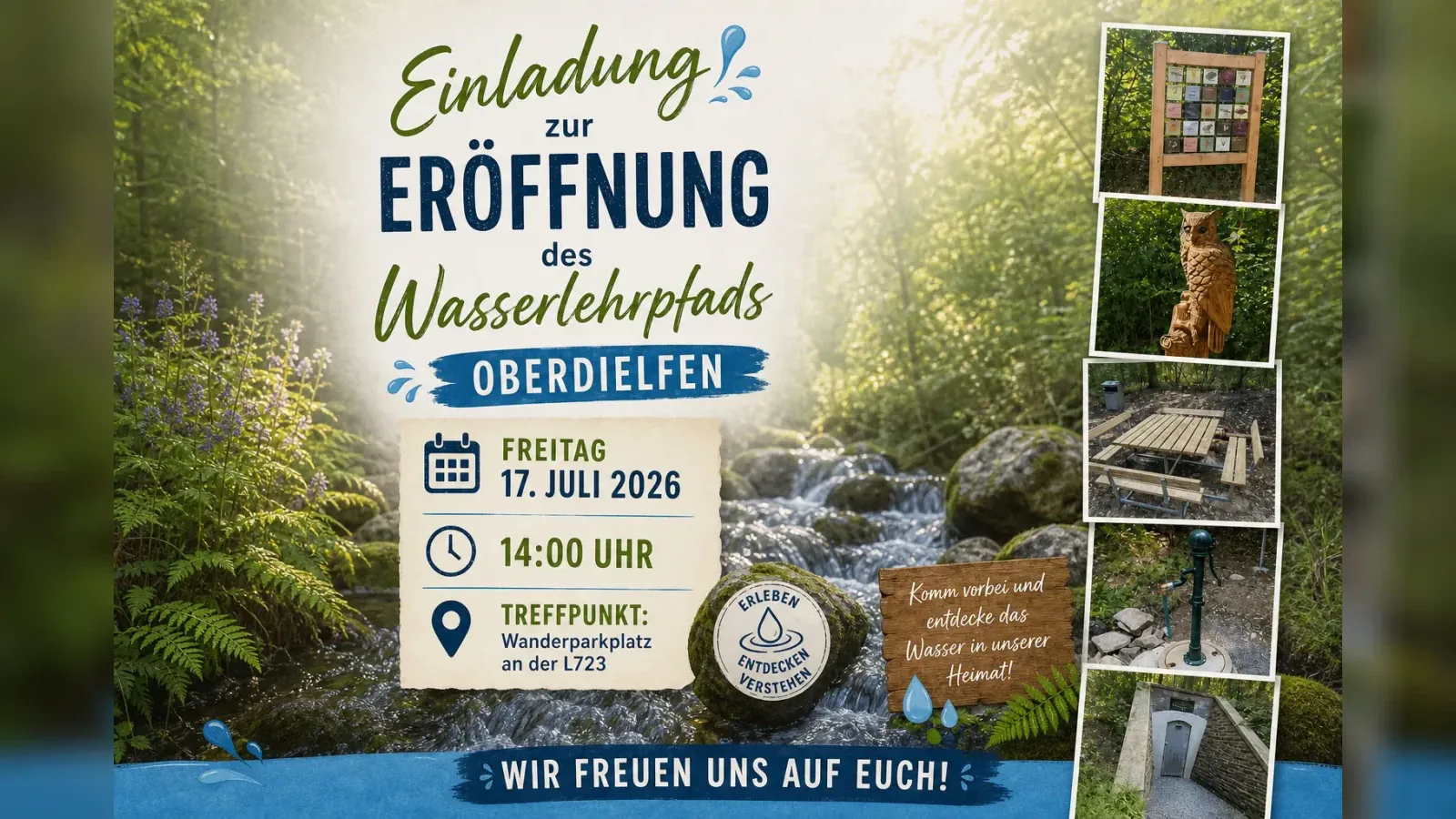 Hero-Bild für Eröffnung des Wasserlehrpfads Oberdielfen