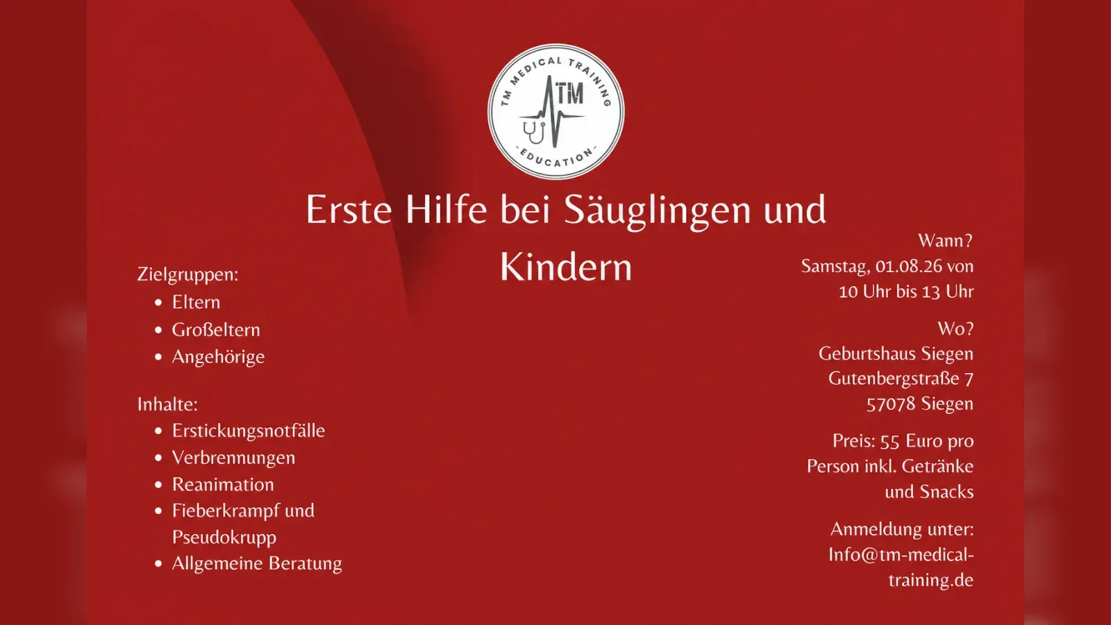 Hero-Bild für Erste Hilfe bei Säuglingen und Kindern