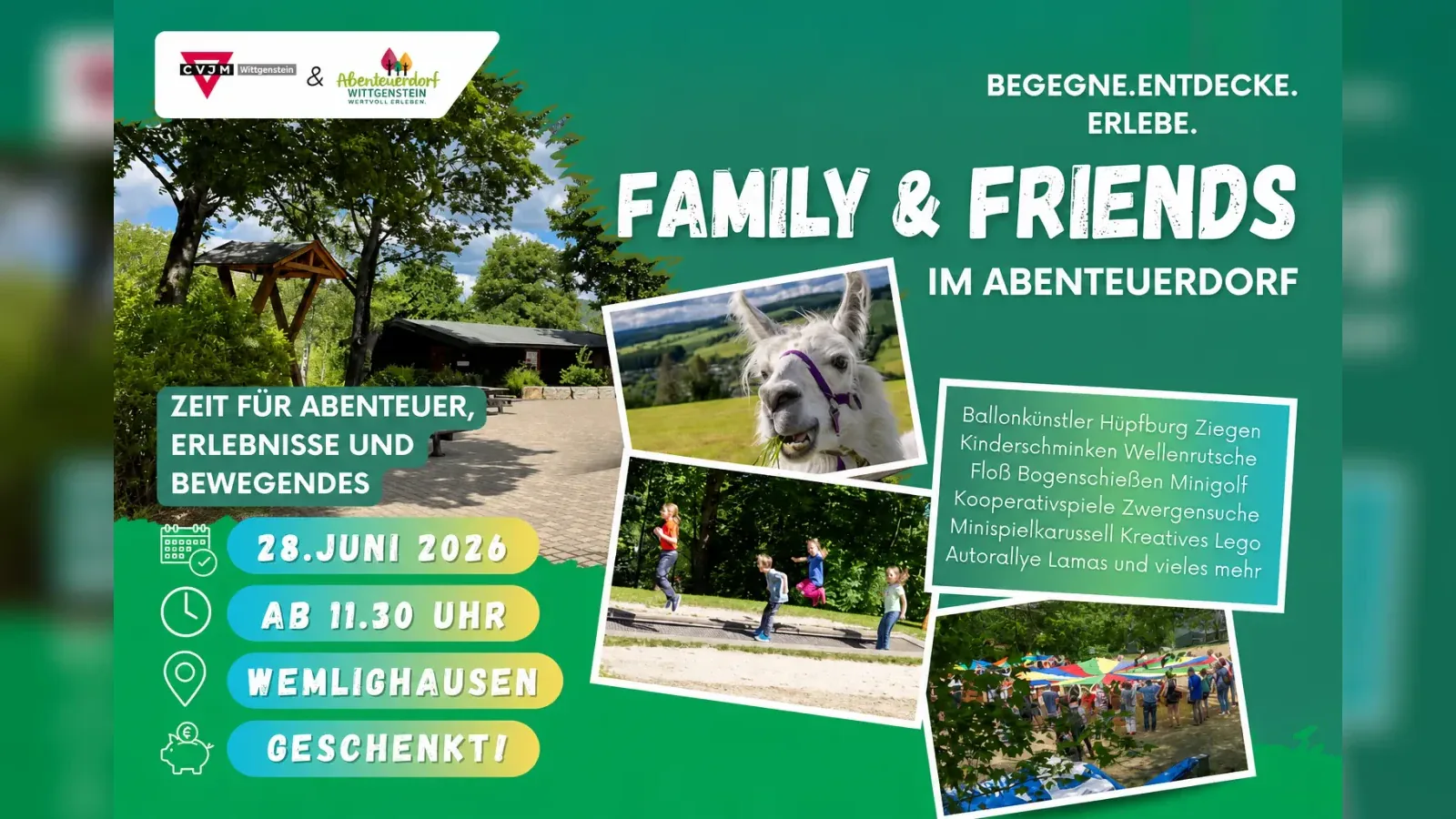 Hero-Bild für Family & Friends im Abenteuerdorf