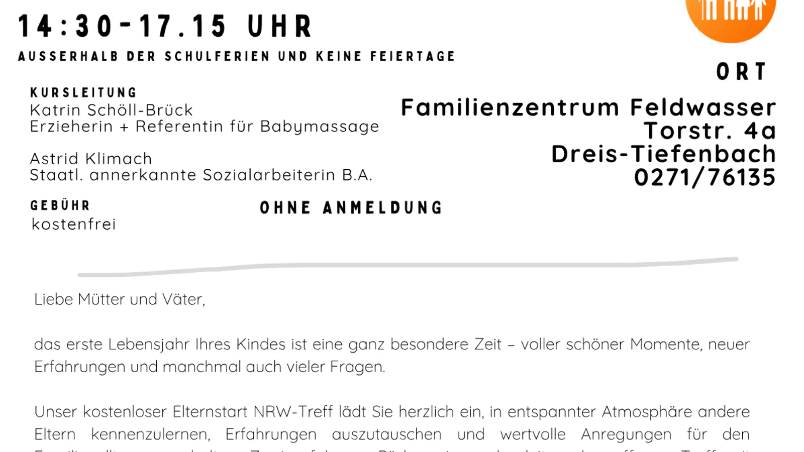 2026 09 03 Elternstart offener Treff FZ Feldwasser