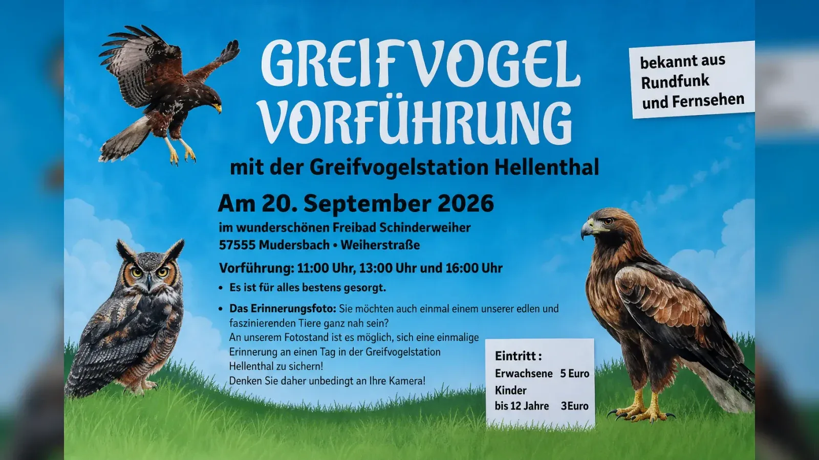 Hero-Bild für Greifvogel Vorführung