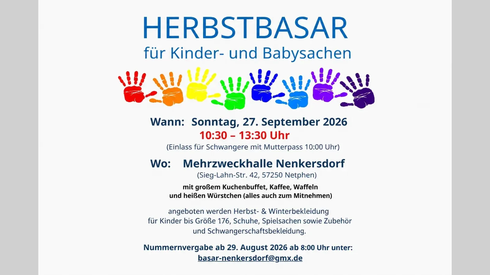 Hero-Bild für Herbstbasar für Kinder- und Babysachen