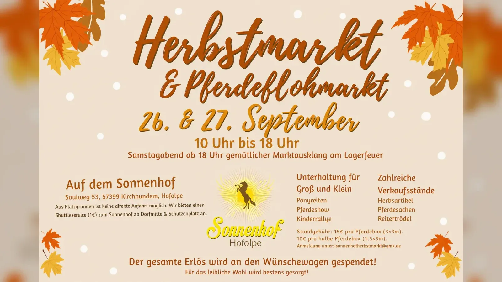Hero-Bild für Herbstmarkt & Pferdeflohmarkt