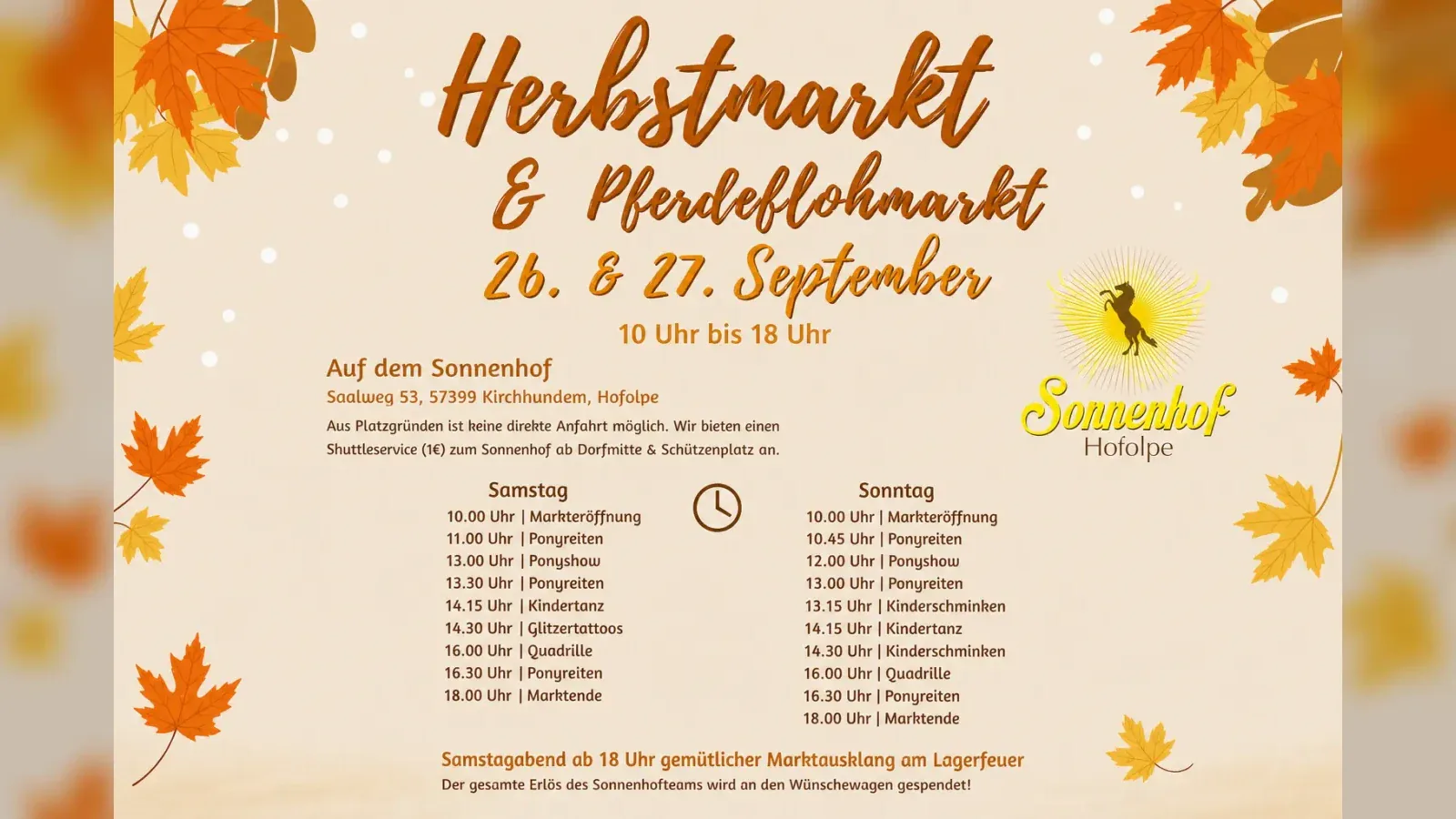 Hero-Bild für Herbstmarkt Pferdeflohmarkt