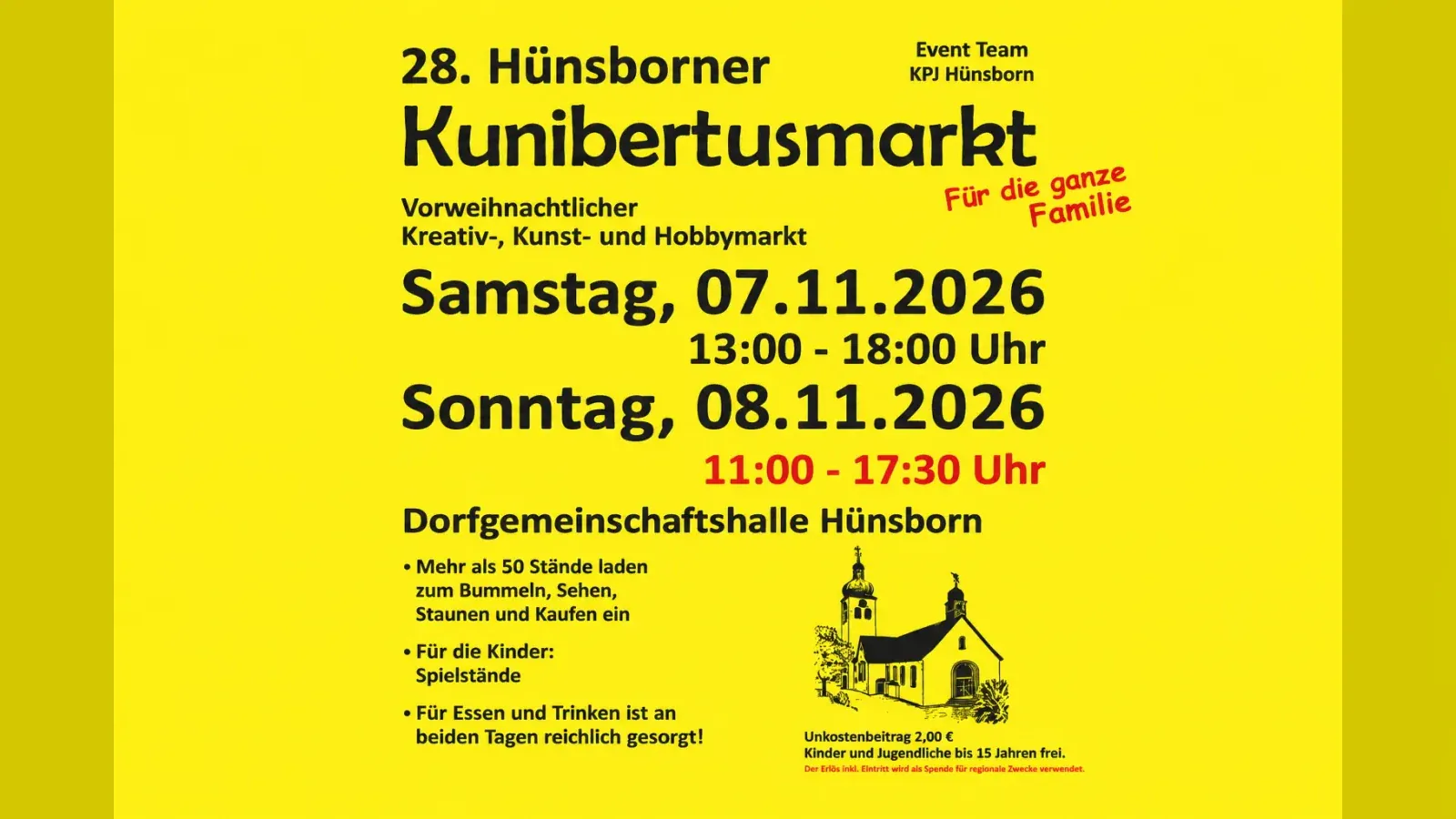 Hero-Bild für 28. Hünsborner Kunibertusmarkt