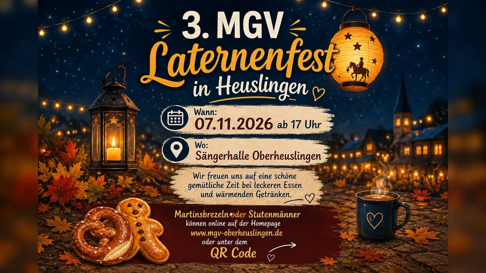 Hero-Bild für 3. MGV Laternenfest in Heuslingen
