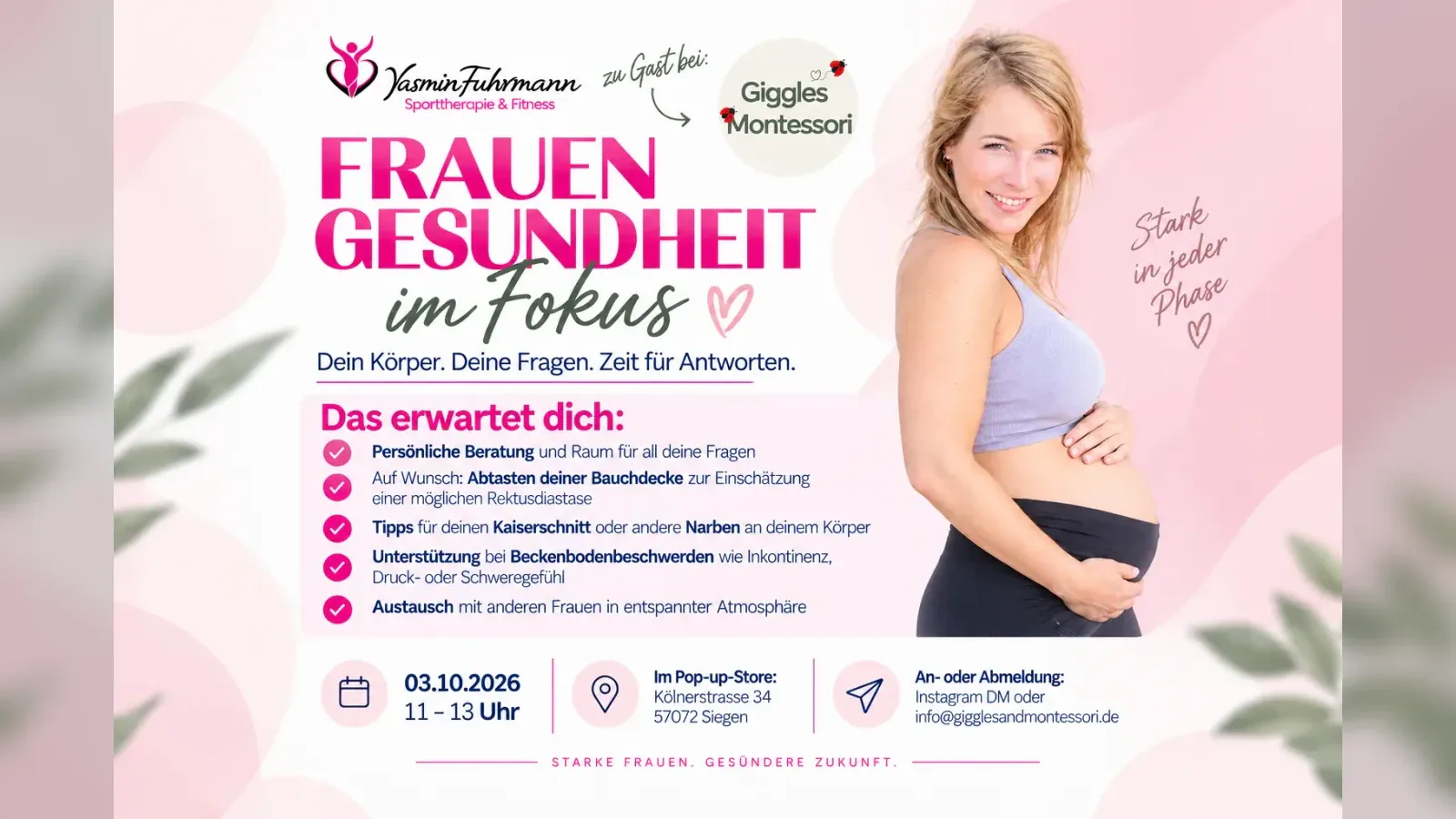 Hero-Bild für Frauen Gesundheit – Stark im Fokus in jeder Phase