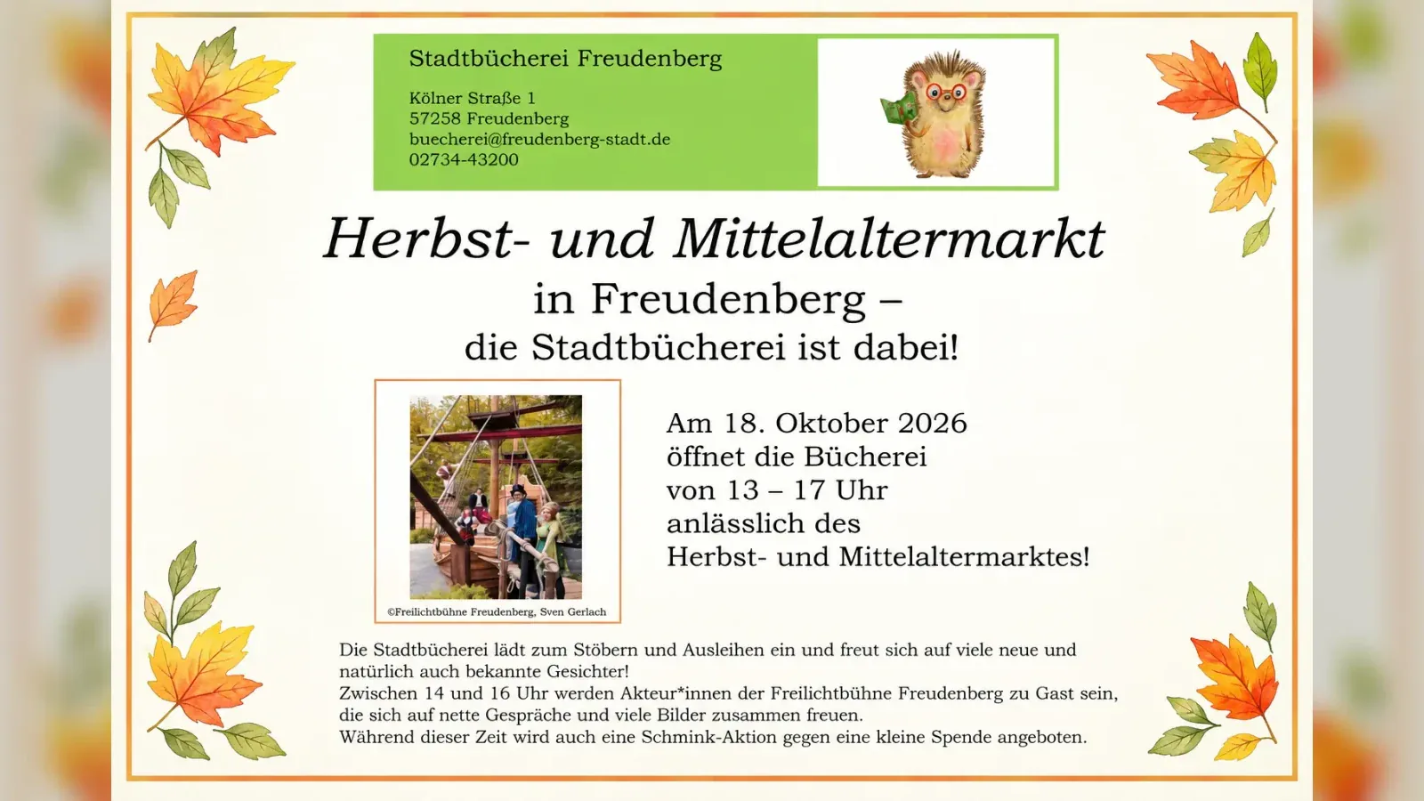 Hero-Bild für Herbst- und Mittelaltermarkt in Freudenberg