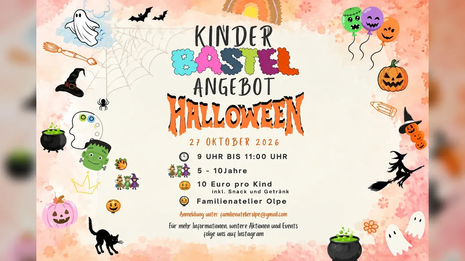 Hero-Bild für Kinder Bastel Angebot Halloween