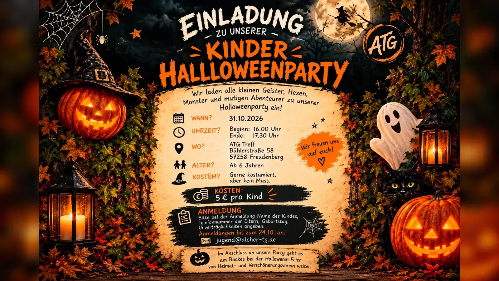 Hero-Bild für Kinder Halloweenparty