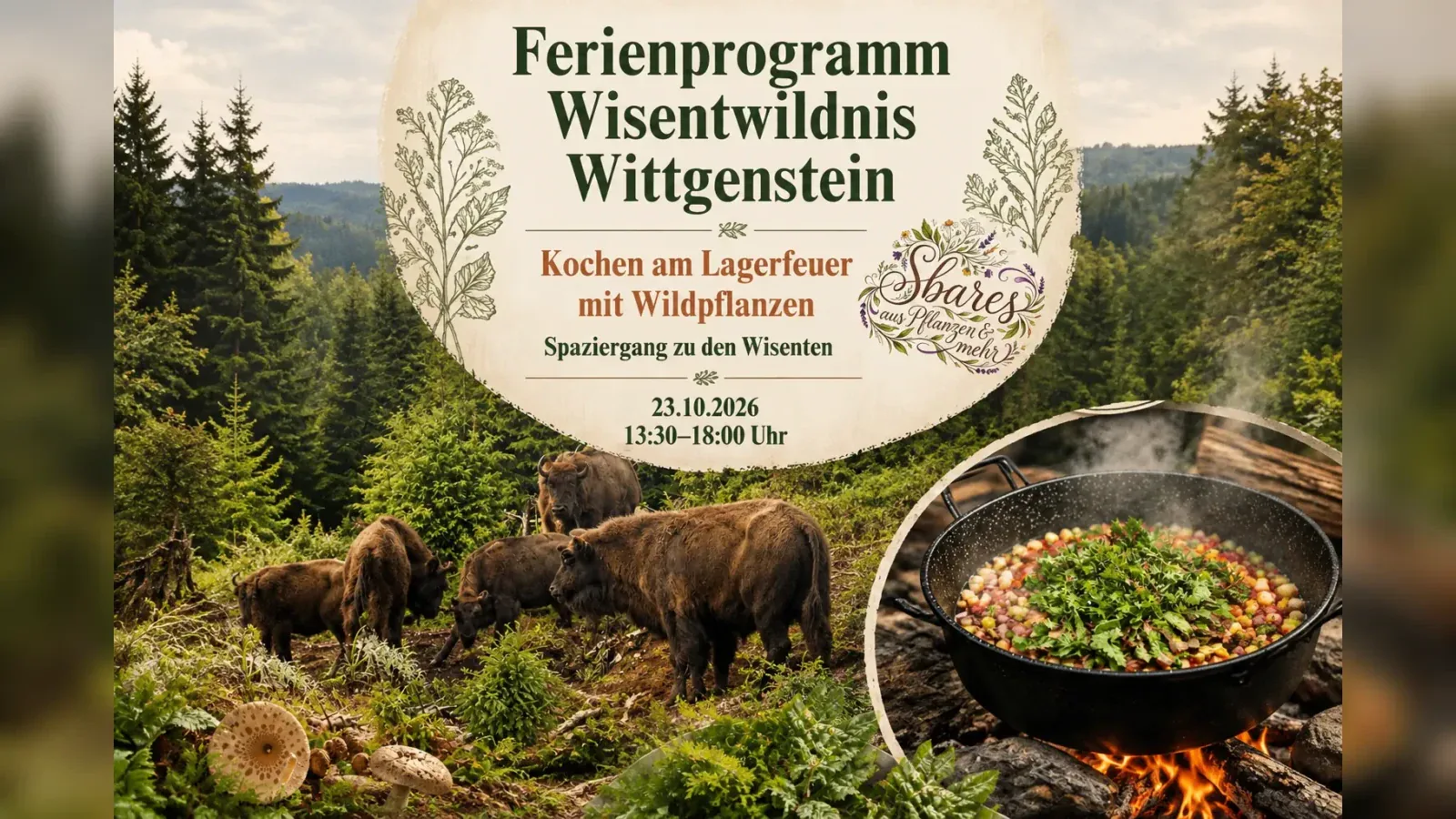 Hero-Bild für Kochen am Lagerfeuer mit Wildpflanzen