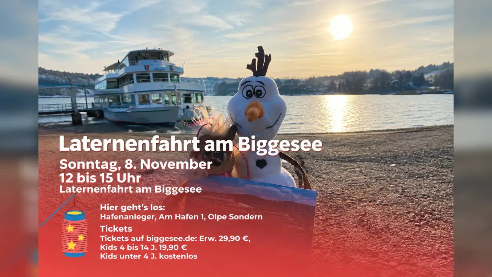 Hero-Bild für Laternenfahrt am Biggesee