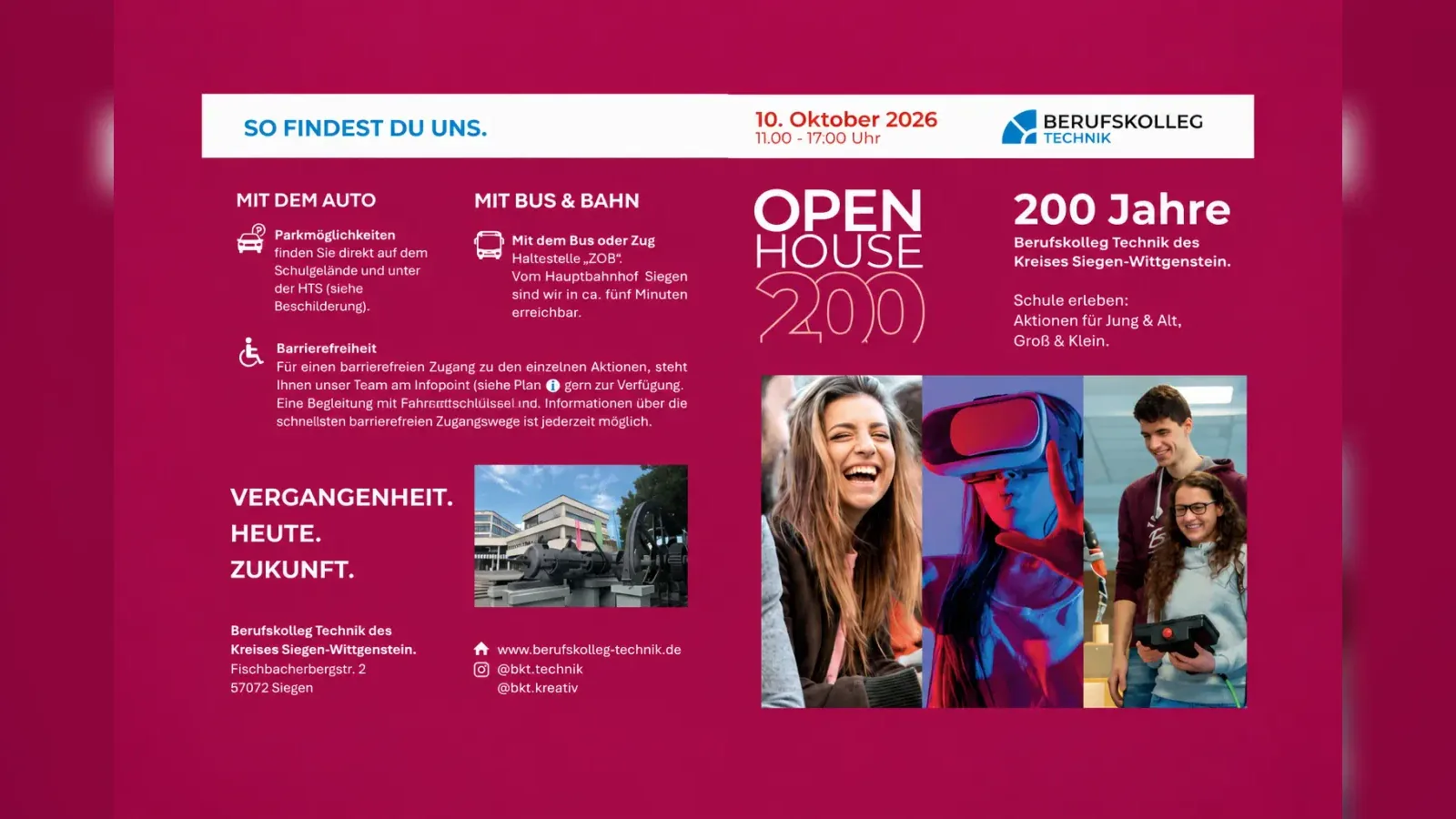 Hero-Bild für Open House – 200 Jahre Berufskolleg Technik