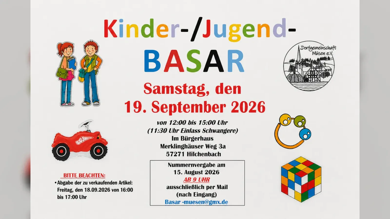 Hero-Bild für Kinder-/Jugend-Dorfgemeinschafts-Basar