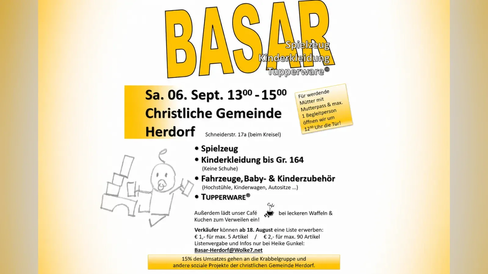 Hero-Bild für Kinderkleidung- und Tupperware-Basar