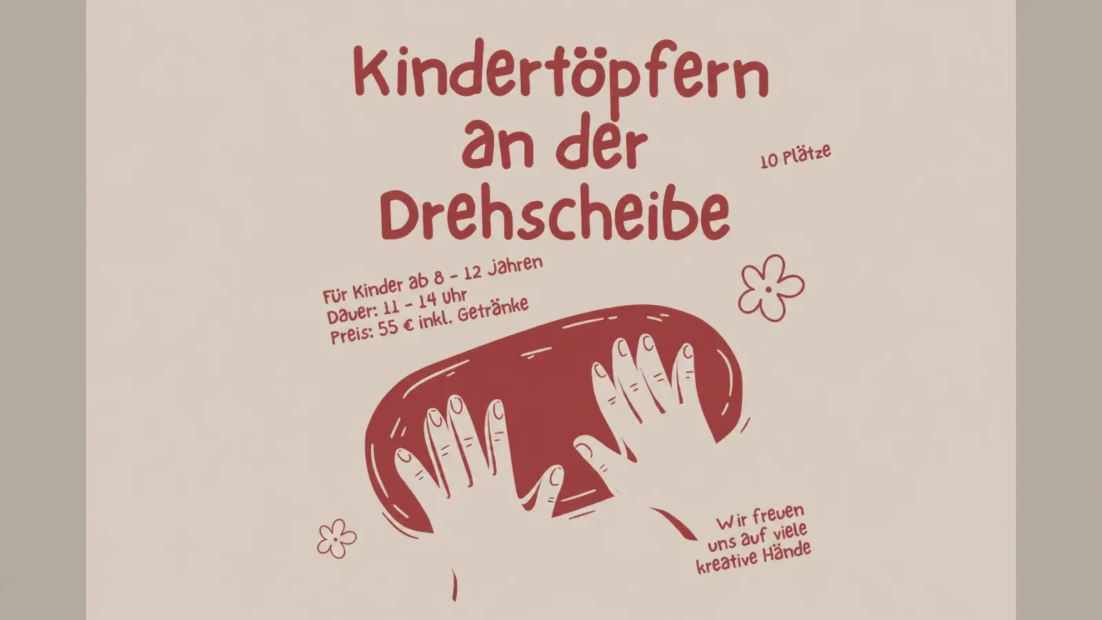 Hero-Bild für Kindertöpfern an der Drehscheibe