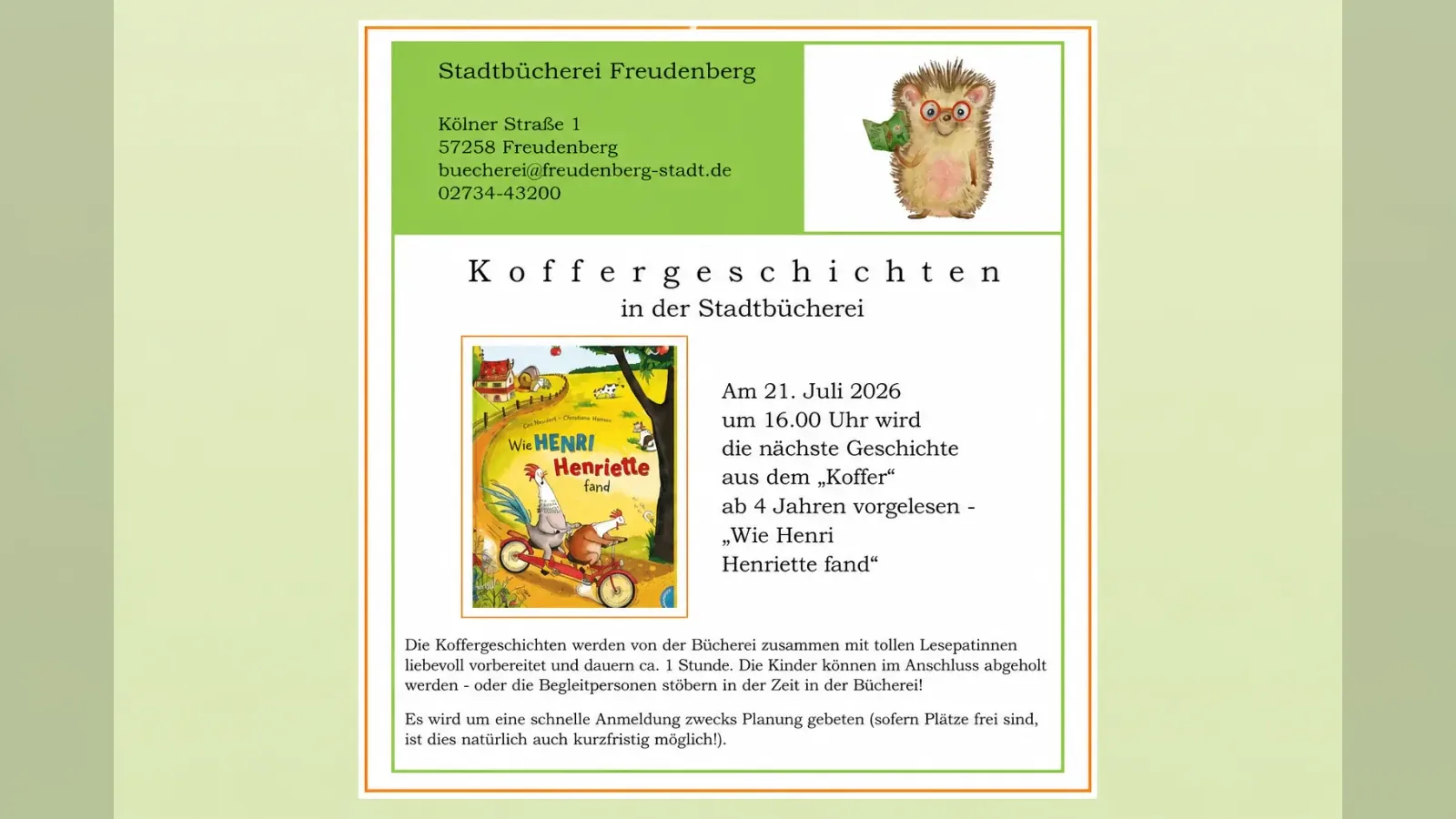 Hero-Bild für Koffergeschichten in der Stadtbücherei