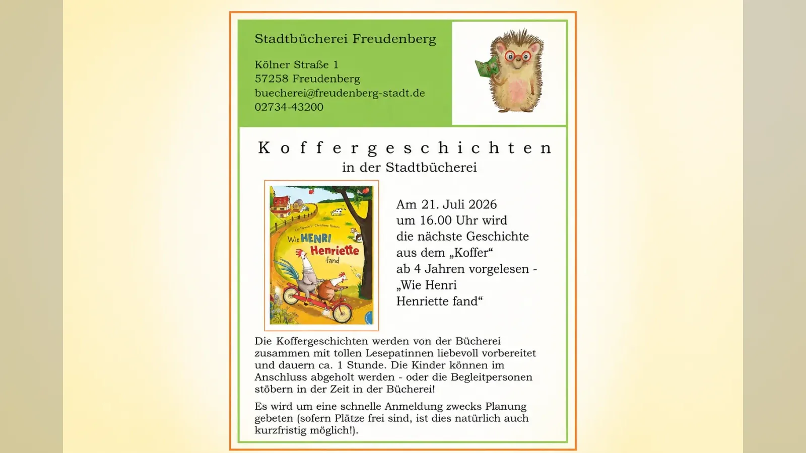 Hero-Bild für Koffergeschichten in der Stadtbücherei