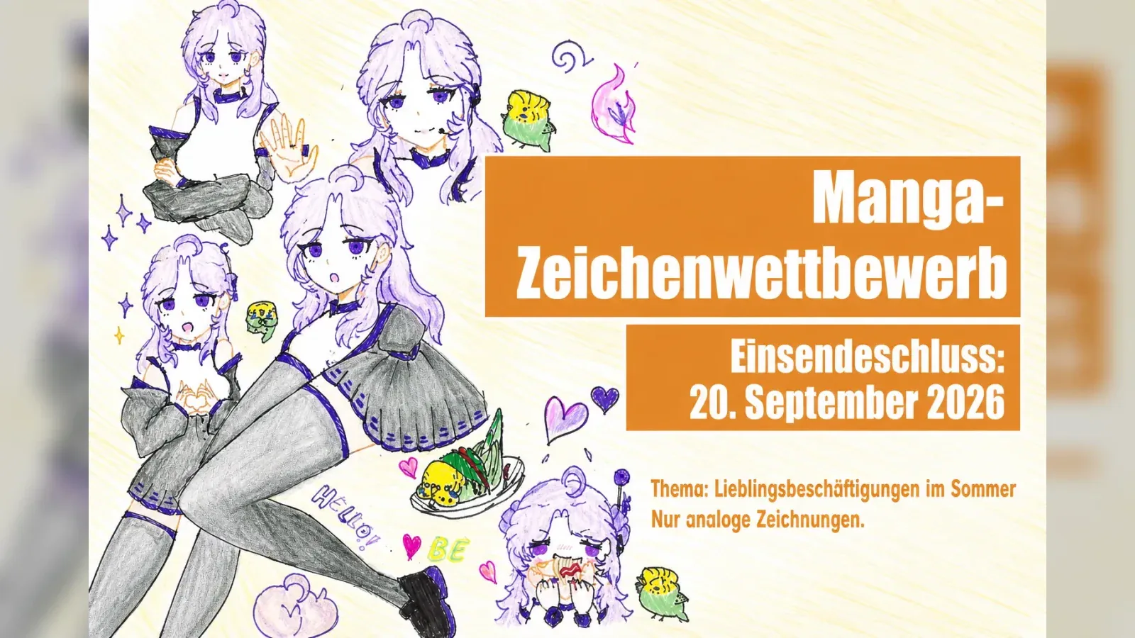 Hero-Bild für Manga-Zeichenwettbewerb
