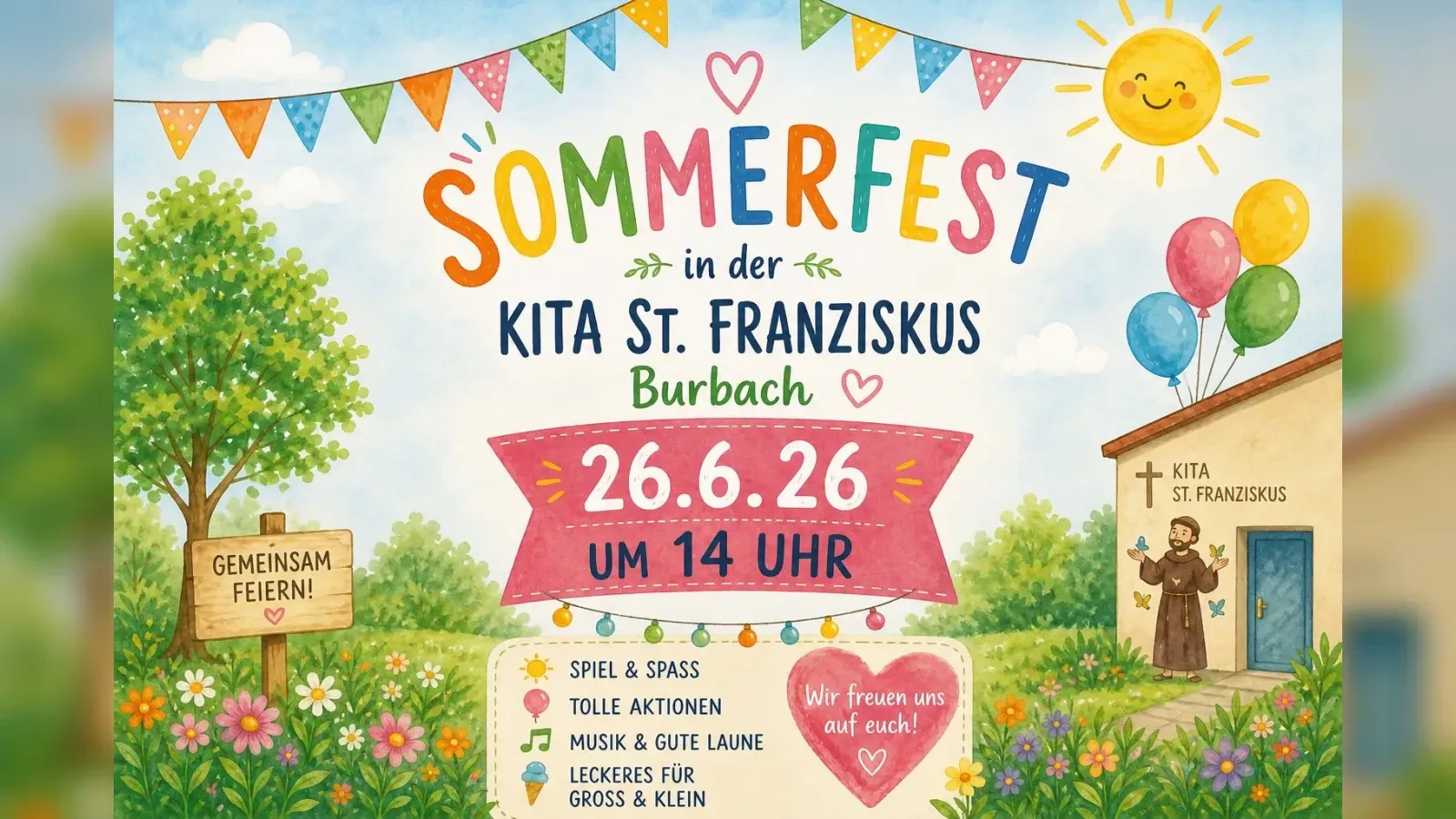 Hero-Bild für Sommerfest in der KITA St. Franziskus