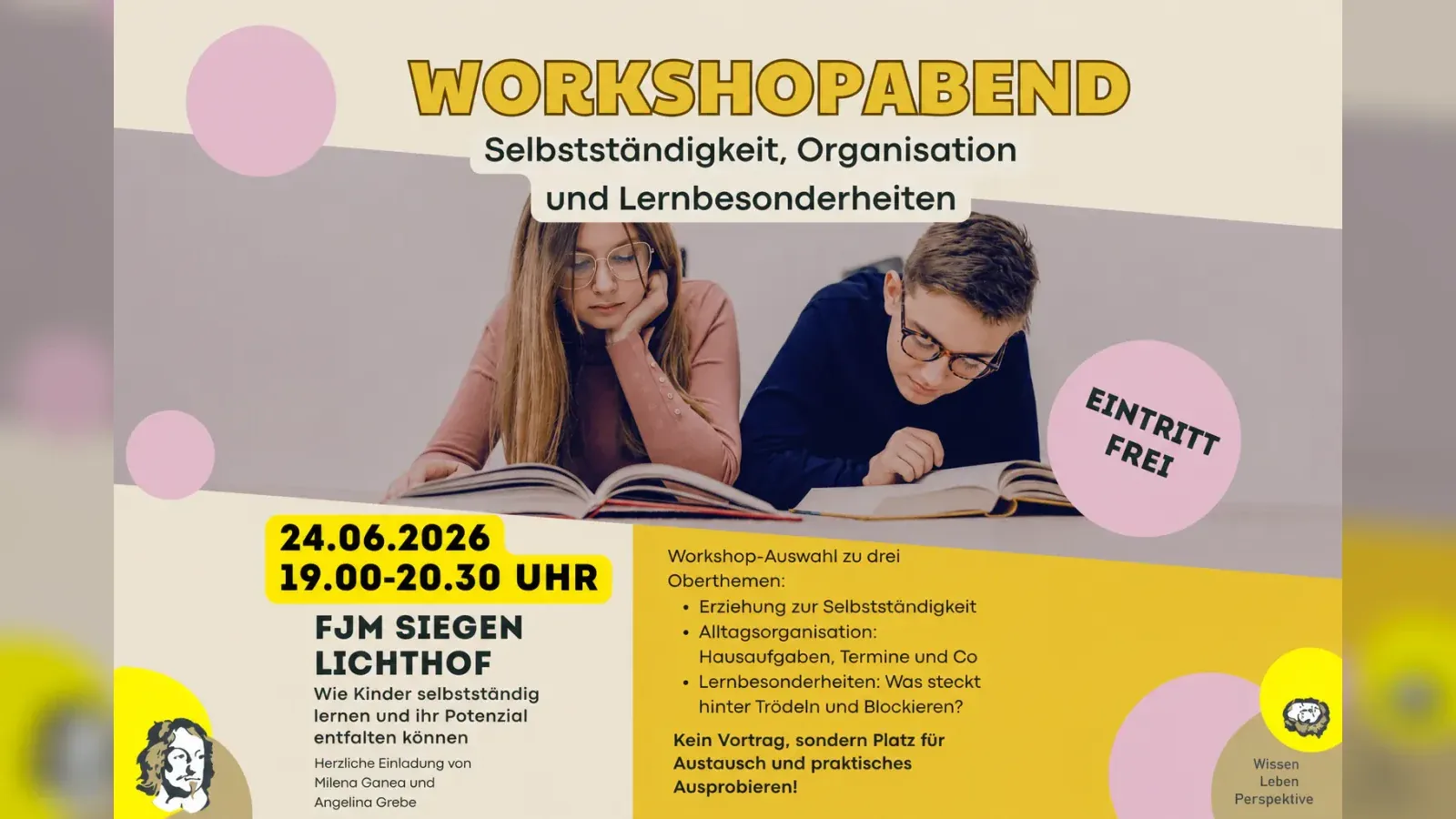 Hero-Bild für Workshopabend Selbstständigkeit, Organisation und Lernbesonderheiten