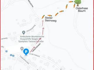 Heute waren wir in Eiserfeld unterwegs! Wir besuchten den Osterhasen Baum vom AWO Kindergarten Birkenweg. - Instagram Bild 2