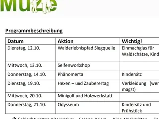Das @muetterzentrumsiegen hat dieses Fantastische Herbstferienprogramm zusammengestellt, ich werde mithelfen und es gibt noch freie Plätze! 💫 - Instagram Bild 2