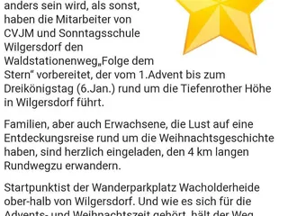 Hi! Hier haben wir mehr Bilder + Infos von dem Weihnachtsweg in Wilgersdorf! - Instagram Bild 4