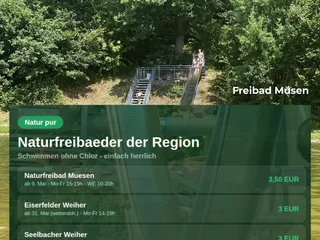 Hi! Ich habe für euch einige Infos zu Freibädern in der Region gesammelt ☀️🏊‍♂️ - Instagram Bild 5