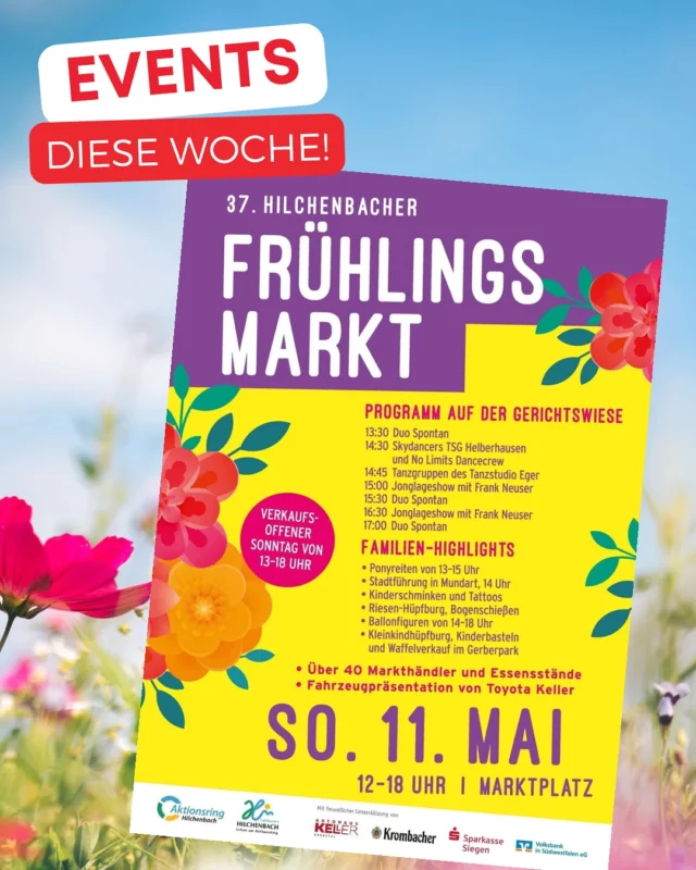 Hola! Unsere Highlights der Woche bei der SZ habe ich euch schon verlinkt – den Link findet ihr wie immer in der Bio. 🎉 Und hier kommen ein paar Flyer direkt dazu!

✌🏼Am Samstag bin ich solo unterwegs: Erst beim Bloggernetzwerk von @visit_siegen, dann will ich unbedingt beim Female Founders Day von @startpunkt57 reinschauen (wenn ihr mit dem Gedanken spielt, euch selbstständig zu machen – absolute Empfehlung!). 

Danach vielleicht noch ein Abstecher ins Atelier von @catrin_elisabeth_art in Alt-Neunkirchen und zum Backes in Trupbach… ehrlich, wer braucht auch einen Klon!? 😅

Ich bin auch gespannt, ob das Wetter endlich mitspielt für den Freibadstart – fühlt sich jetzt noch nicht ganz nach Sommer an, oder? 😎
 
UND!!! Sonntag ist MUTTERTAG! 💐
Liebe Leute – vergesst nicht, die Mamas in eurem Leben zu feiern!
Wir leisten jeden Tag so viel – da sind Extra-Liebe und Wertschätzung nicht nur am Sonntag, sondern IMMER mehr als verdient. 🙌🏽

❤️Liked und kommentiert gerne: Was mögt ihr aktuell am meisten aus unseren Tipps?
Und was habt ihr fürs Wochenende geplant?

🔗https://www.siegener-zeitung.de/kultur/regional/siegen-mit-kindern-tipps-fuer-familien-im-mai-2025-G4J2P2BFNRFFFCUFSDAUIL74NU.html